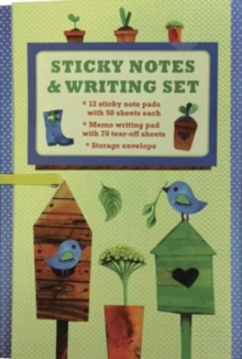 Sticky Notes and Writing Set: Pretty Garden : Fabulous Wallet-Style Folder Containing 13 Sticky Notepads, A Tear-Off Writing Pad, And Storage Envelope.