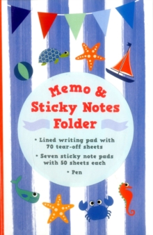 Memo & Sticky Notes Folder: Nautical : Small Folder Containing 7 Sticky Notepads, a Tear-Off Lined Writing Pad, and Gel Pen