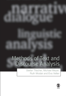 Methods of Text and Discourse Analysis : In Search of Meaning, Paperback Book Methods of Text and Discourse Analysis : In Search of Meaning, Paperback Book