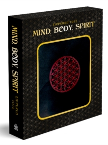 Red Embroidered Flower of Life on Black Two-Handled Tote with Zipper, Mixed media product Book Red Embroidered Flower of Life on Black Two-Handled Tote with Zipper, Mixed media product Book