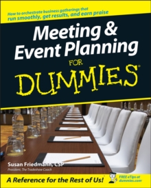 Meeting & Event Planning for Dummies, Paperback Book Meeting & Event Planning for Dummies, Paperback Book