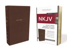NKJV, Reference Bible, Center-Column Giant Print, Leathersoft, Brown, Red Letter Edition, Comfort Print, Leather / fine binding Book NKJV, Reference Bible, Center-Column Giant Print, Leathersoft, Brown, Red Letter Edition, Comfort Print, Leather / fine binding Book