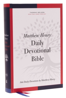 NKJV, Matthew Henry Daily Devotional Bible, Hardcover, Red Letter, Comfort Print : 366 Daily Devotions by Matthew Henry