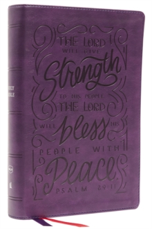 NKJV, Giant Print Center-Column Reference Bible, Verse Art Cover Collection, Leathersoft, Purple, Red Letter, Comfort Print : Holy Bible, New King James Version