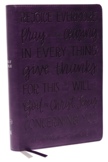 KJV Holy Bible: Large Print with 53,000 Cross References, Purple Leathersoft, Red Letter, Comfort Print (Thumb Indexed): King James Version (Verse Art Cover Collection)