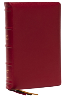 KJV Holy Bible: Large Print Single-Column with 43,000 End-of-Verse Cross References, Red Goatskin Leather, Premier Collection, Personal Size, Thumb Indexed: King James Version