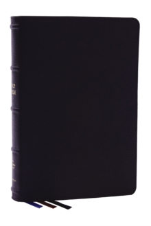 NKJV, Large Print Thinline Reference Bible, Blue Letter, Maclaren Series, Genuine Leather, Black, Comfort Print : Holy Bible, New King James Version