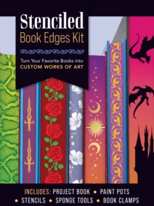 Quarto Publishing Group Usa Inc Stenciled Book Edges Kit , Turn Your Favorite Books Into Custom Works Of Art Includes, Project Book, Paint Pots, Stencils, Sponge Tools, Book Clamps