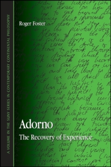 Adorno : The Recovery of Experience