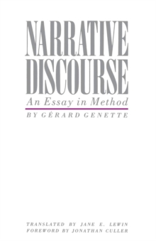 Narrative Discourse : An Essay in Method, Paperback Book Narrative Discourse : An Essay in Method, Paperback Book