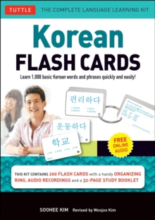 Korean Flash Cards Kit : Learn 1,000 Basic Korean Words and Phrases Quickly and Easily! (Hangul & Romanized Forms) Downloadable Audio Included