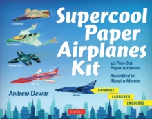 Supercool Paper Airplanes Kit : 12 Pop-Out Paper Airplanes Assembled in About a Minute: Kit Includes Instruction Book, Pre-Printed Planes & Catapult Launcher