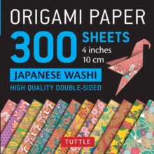 Origami Paper - Japanese Washi Patterns- 4 inch (10cm) 300 sheets : Tuttle Origami Paper: High-Quality Origami Sheets Printed with 12 Different Designs