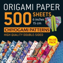 Origami Paper 500 sheets Chiyogami Designs 6 inch 15cm : High-Quality Origami Sheets Printed with 12 Different Designs Instructions for 8 Projects Included