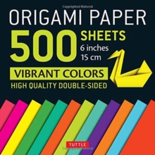 Origami Paper 500 sheets Vibrant Colors 6" (15 cm) : Tuttle Origami Paper: Double-Sided Origami Sheets Printed with 12 Different Designs (Instructions for 6 Projects Included)