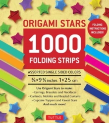 Origami Stars Papers 1,000 Paper Strips in Assorted Colors : 10 colors - 1000 sheets - Easy Instructions for Origami Lucky Stars