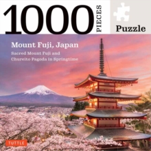 Japan's Mount Fuji in Springtime- 1000 Piece Jigsaw Puzzle : Snowcapped Mount Fuji and Chureito Pagoda in Springtime (Finished Size 24 in X 18 in)