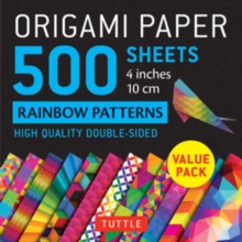 Origami Paper 500 sheets Rainbow Patterns 4" (10 cm) : Double-Sided Origami Sheets Printed with 12 Different Colorful Patterns