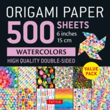 Origami Paper 500 sheets Rainbow Watercolors 6" (15 cm) : Tuttle Origami Paper: Double-Sided Origami Sheets Printed with 12 Different Designs (Instructions for 5 Projects Included)