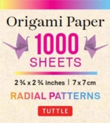 Origami Paper Color Bursts 1,000 sheets 2 3/4 in (7 cm) : Double-Sided Origami Sheets Printed With 12 Unique Radial Patterns (Instructions for Origami Crane Included)