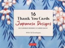 16 Thank You Cards Japanese Designs : 4 1/2 x 3 inch blank cards in 8 Lovely Designs (2 each) with 16 Envelopes