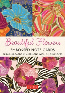 Beautiful Flowers, 12 Embossed Note Cards : 12 Blank Cards in 6 Lovely Designs (2 each) with 12 Patterned Envelopes in a Keepsake Box