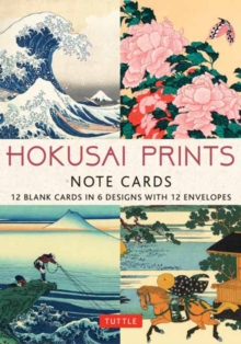 Hokusai Prints Note Cards - 12 Cards : 12 Blank Cards in 6 Lovely Prints (2 each) with 12 Patterned Envelopes in a Keepsake Box
