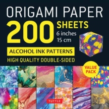 Origami Paper 200 sheets Alcohol Ink Patterns 6" (15 cm) : Tuttle Origami Paper: Double-Sided Origami Sheets Printed with 12 Designs (Instructions for 5 Projects Included)