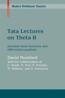 Tata Lectures on Theta II : Jacobian theta functions and differential equations