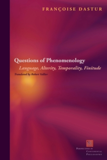 Questions of Phenomenology : Language, Alterity, Temporality, Finitude, Paperback / softback Book Questions of Phenomenology : Language, Alterity, Temporality, Finitude, Paperback / softback Book
