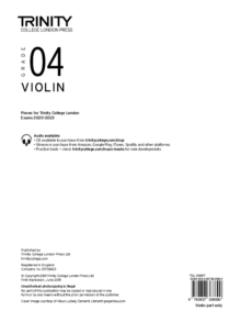 Trinity College London Violin Exam Pieces From 2020: Grade 4 (part only)