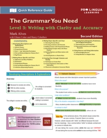 Pro Lingua Learning Writing With Clarity And Accuracy , The Grammar You Need, Level 3
