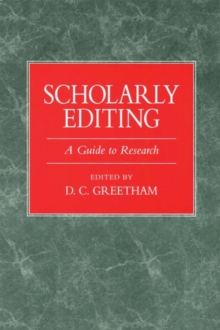 Scholarly Editing : A Guide to Research