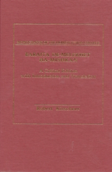 Baraita De-Melekhet Ha-Mishkan : A Critical Edition with Introduction and Translation