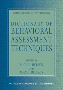 Dictionary of Behavioral Assessment Techniques, Paperback / softback Book Dictionary of Behavioral Assessment Techniques, Paperback / softback Book