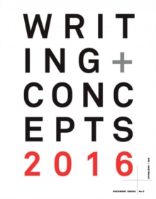 Writing and Concepts: Vol. 1. 2016, Paperback / softback Book Writing and Concepts: Vol. 1. 2016, Paperback / softback Book