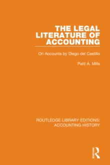 The Legal Literature of Accounting : On Accounts by Diego del Castillo