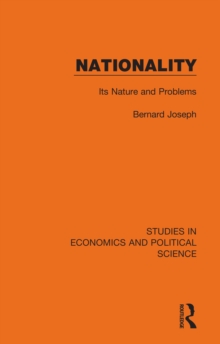 Nationality : Its Nature and Problems