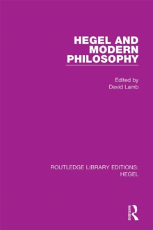 Hegel and Modern Philosophy