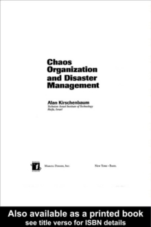 Chaos Organization and Disaster Management