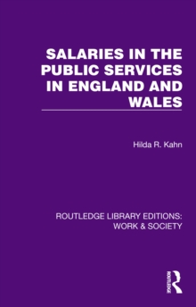 Salaries in the Public Services in England and Wales