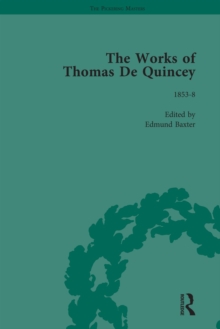 The Works of Thomas De Quincey, Part III vol 18