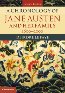 A Chronology of Jane Austen and Her Family : 1600-2000, Hardback Book A Chronology of Jane Austen and Her Family : 1600-2000, Hardback Book