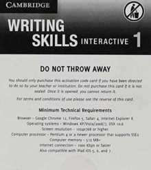 Grammar and Beyond Level 1 Writing Skills Interactive (Standalone for Students) via Activation Code Card, Digital product license key Book Grammar and Beyond Level 1 Writing Skills Interactive (Standalone for Students) via Activation Code Card, Digital product license key Book