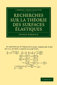 Recherches sur la theorie des surfaces elastiques, Paperback Book Recherches sur la theorie des surfaces elastiques, Paperback Book