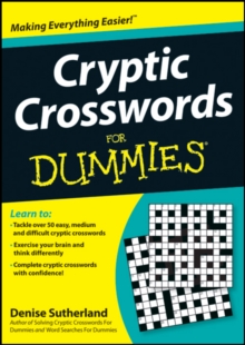 Cryptic Crosswords For Dummies, Paperback Book Cryptic Crosswords For Dummies, Paperback Book