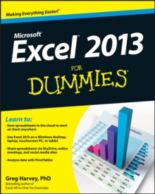 Excel 2013 For Dummies, Paperback Book Excel 2013 For Dummies, Paperback Book