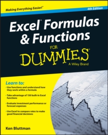 Excel Formulas and Functions For Dummies, Paperback Book Excel Formulas and Functions For Dummies, Paperback Book