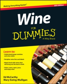 Wine For Dummies, Paperback Book Wine For Dummies, Paperback Book