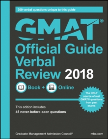 GMAT Official Guide 2018 Verbal Review: Book + Online, Paperback Book GMAT Official Guide 2018 Verbal Review: Book + Online, Paperback Book
